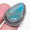 Natural Neon Blue Apatite 925 Sterling Silver Jewelry Ring Size 8.5 A5d89