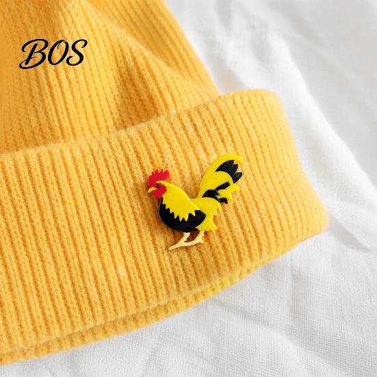 Conversation Starter Pin Chicken Rooster Brooch Pin, Acrylic Lightweight Farm Funny Thanksgiving Accessory Animal Jewelry, for Backpacks Hats Jackets