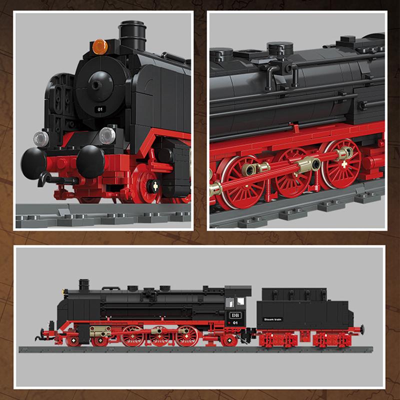 59004 BR01 Steam Simulation Train Model Building Block Train Small Particle Children's Assembly Toy Boy Adult Birthday Gifts