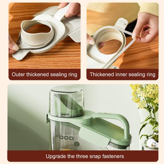 1.6/2/2.8 л Герметичный контейнер для хранения корма для собак Пет Сухой корм Контейнер с крышкой-мерным стаканом Прозрачный пластиковый контейнер для организации кухни и кладовой для