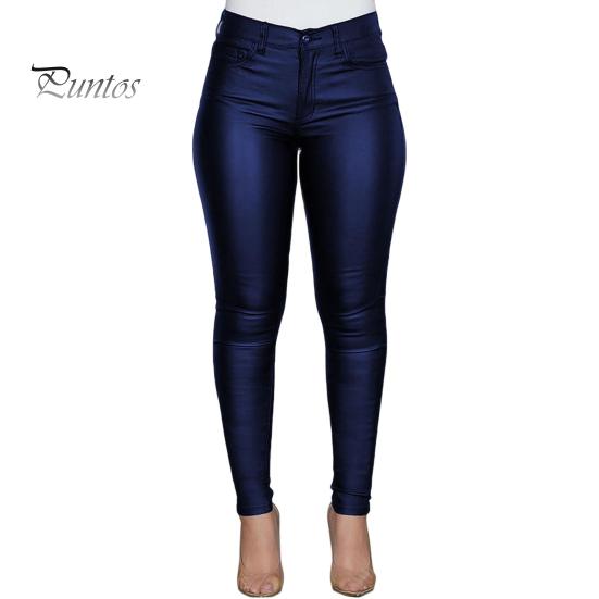 Леггинсы из искусственной кожи на пуговицах и молнии, женские брюки средней посадки с карманами, однотонные облегающие брюки небольшого кроя, брюки-карандаш