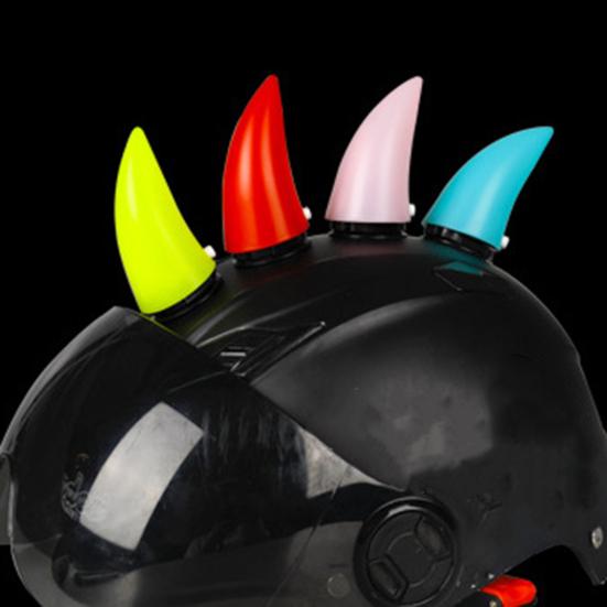 2 шт. Универсальное украшение для шлема с изображением демонов-рогов для ночной езды, персонализированные светодиодные фонари для шлема, перезаряжаемые через USB, украшение для шлема
