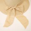 Womens Beach Sun Hat Summer Straw Hat with Bow, Adjustable Head Circumference, Wide Brim, Breathable, Travel Foldable Sun Hat
