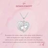 Bamoer 925 Sterling Silver Mother and Daughter Heart Shape Pendant Necklace for Women Birthday Mother's Day Gift Fine Jewelry
