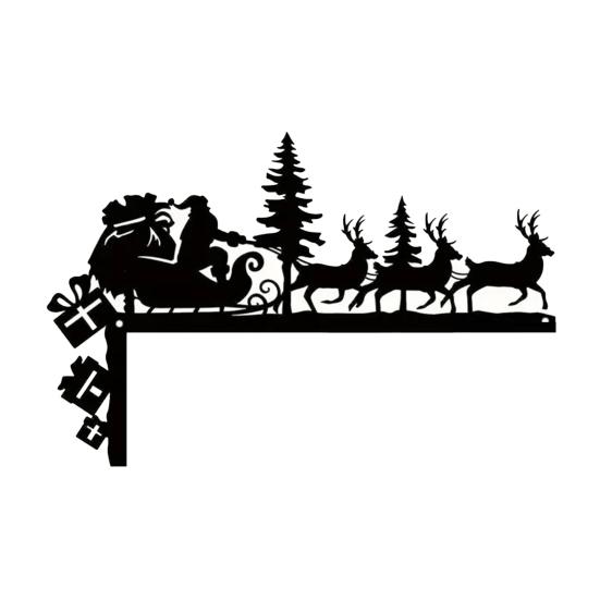 Рождественское украшение на дверь Милый мультяшный снеговик Санта Олень Пряничный человечек Декор дверного проема Деревянная табличка для дома Угол стены для стены Шкаф Полка