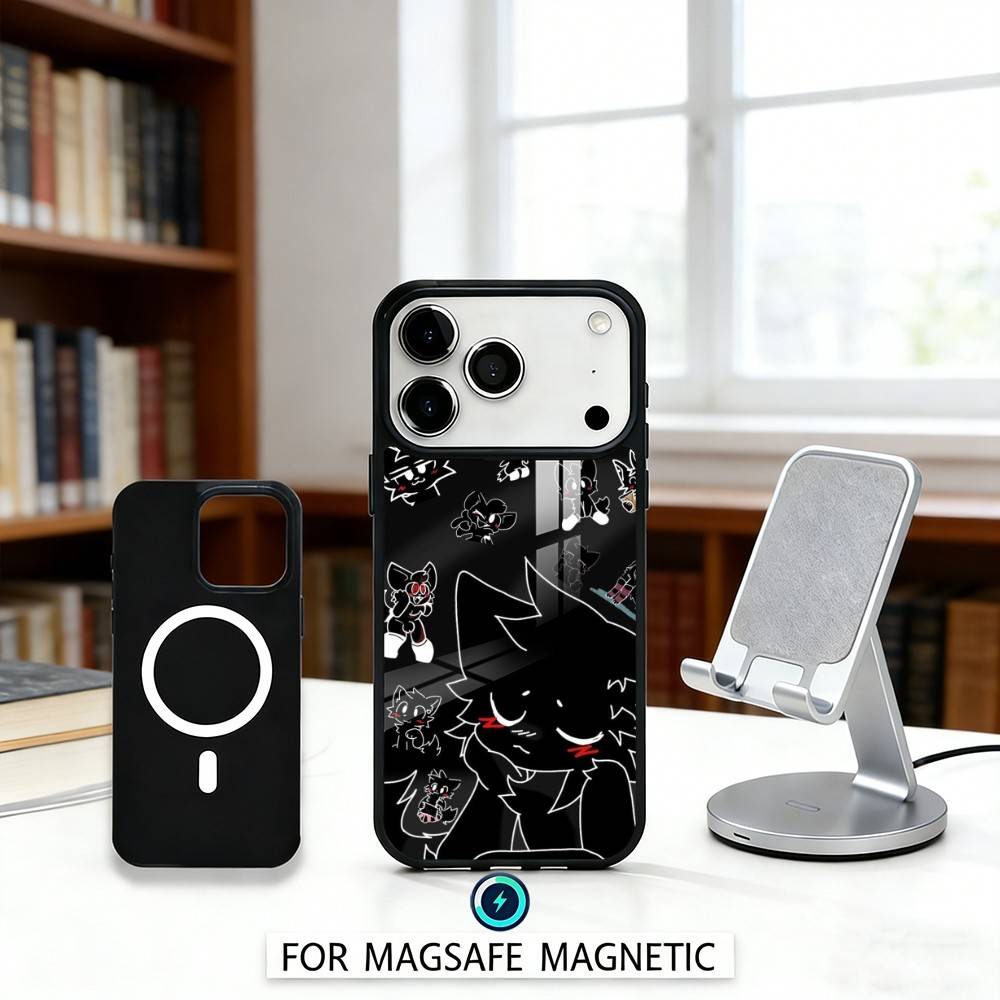 1 шт. Милый чехол для телефона B-Boykisser для iPhone 17, 16, 15, 14, 13, 12, Pro, Max Для Magsafe Магнитной Беспроводной Зарядки
