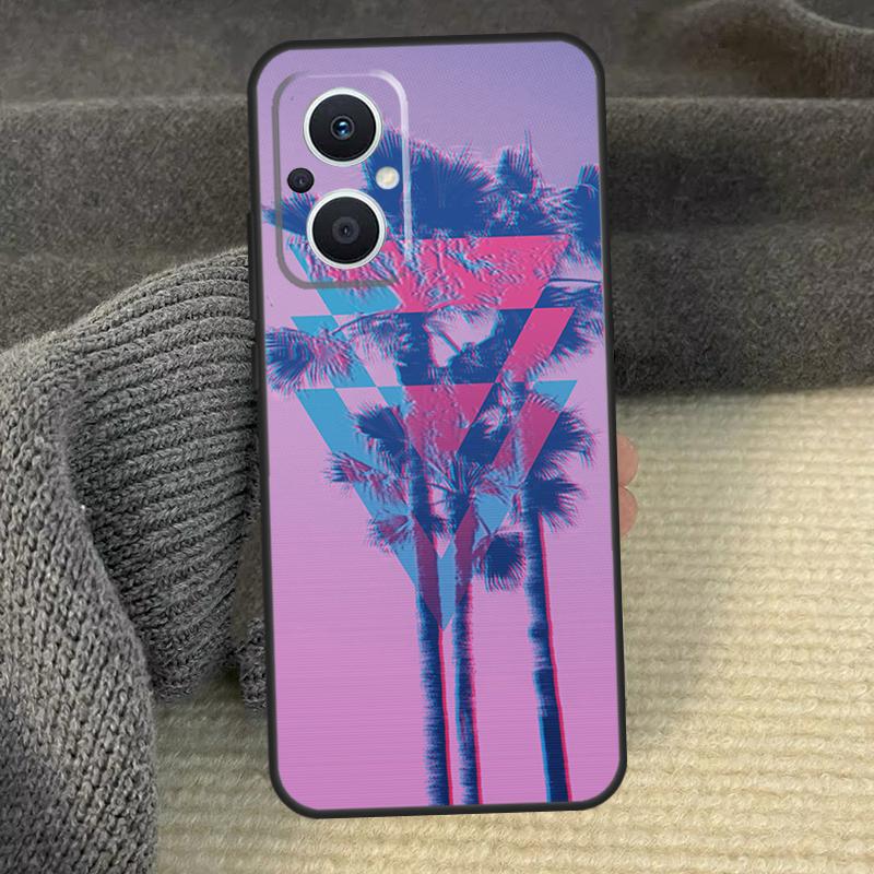 Vaporwave Art Phone Case For OPPO Reno 13 12 F 11 11F 8T 7 8 10 Pro OPPO Find X6 X8 Pro X3 X5 Lite Cover