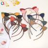 Frosted Plastic Cat Ear Hairbands Headband Scrunchie Women Girls Hair Head Hoop Bands Accessories Headdress Headwear Holder