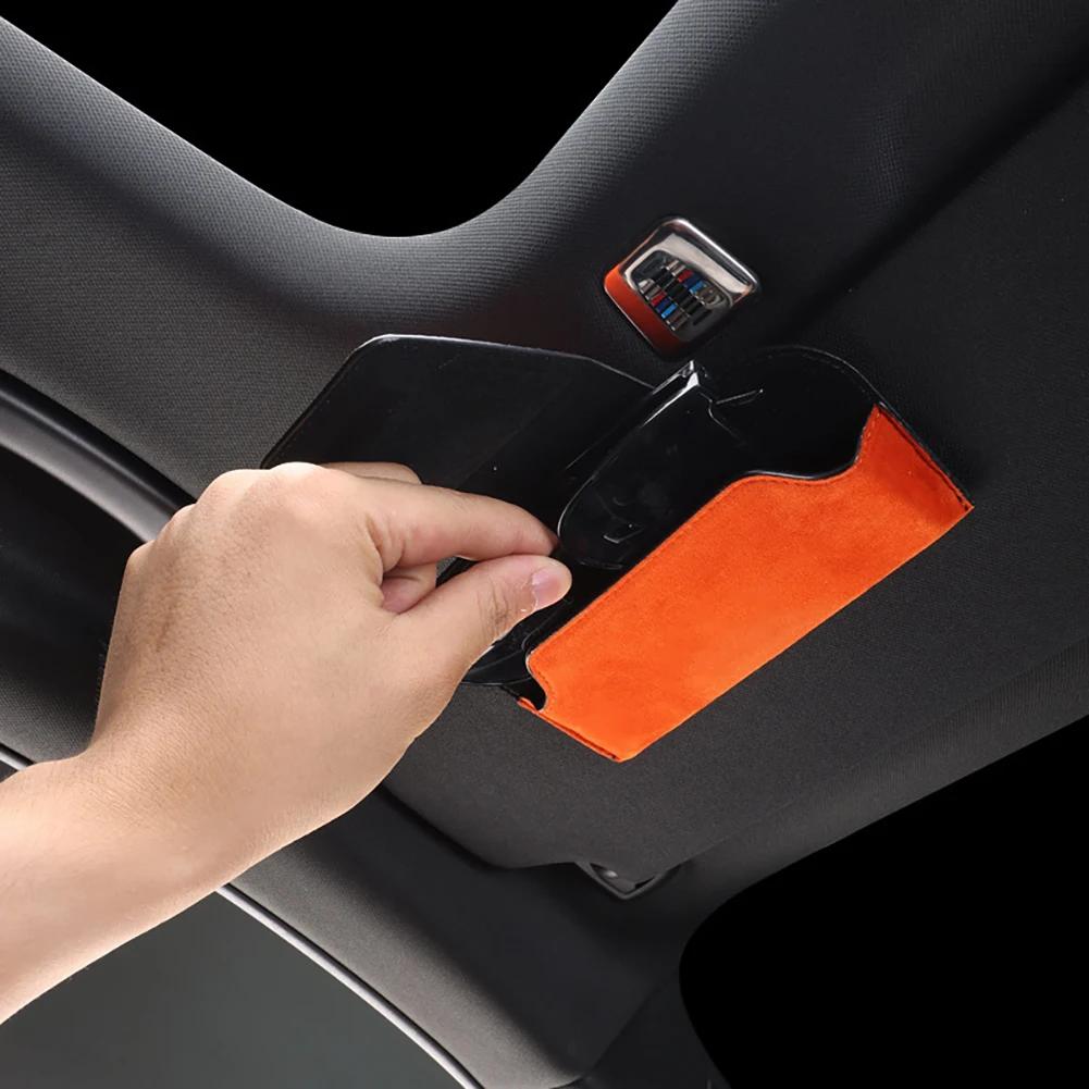 Универсальный автомобильный солнцезащитный козырек Авто замшевый чехол-держатель для очков коробка для хранения солнцезащитных очков держатель для карт аксессуары для очков интерьер