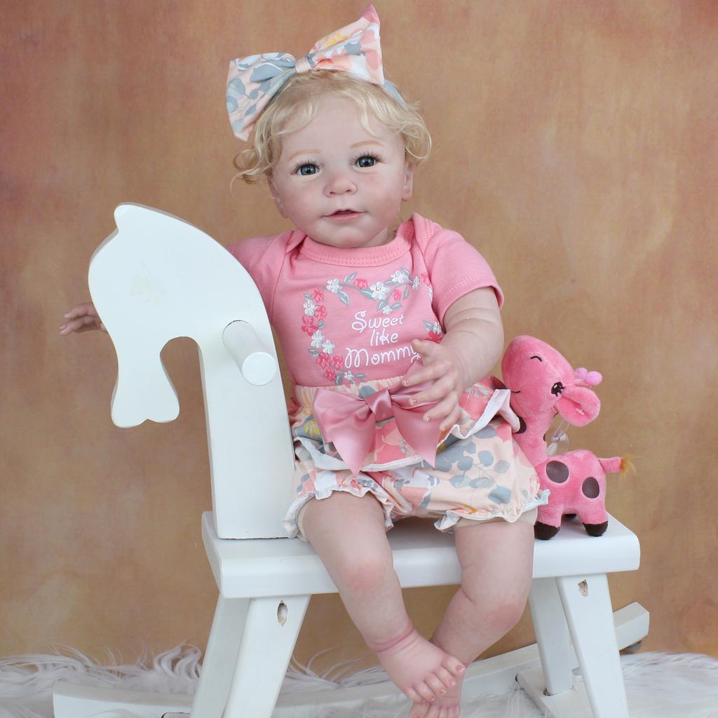 BZDOLL 3D-краска, кожа, 55 см, мягкая силиконовая кукла реборн, реалистичная игрушка принцессы для маленьких девочек, Лиза Бебе, платье, Boneca Alive, подарок