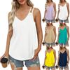 Women Tank Top Casual Summer Print Tops 2024 Fashion Spaghetti Strap Sleeveless V Neck Solid Color Shirts Sexy Camisoles