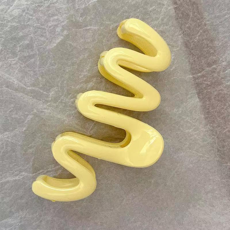 New Colorful Jelly Wave Hair Claw Clip Large Acrylic Hairpins Korean Sweet Simple Irregular Hair Clip Women Ponytail Headwear