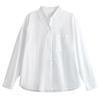 White Shirt for Women Long Sleeves Mid-length New Exquisite Elegant Simple and Versatile Casual Shirt
