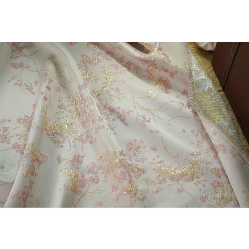 Розовое золото, тисненый цвет сливы, девичье чувство платья, весенне-осенняя жаккардовая ткань, микро-стрейч, женское пальто, букет декоративных тканей