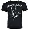 Мужская официальная футболка Bathory Логотип Козел Death Metal Большой Черный