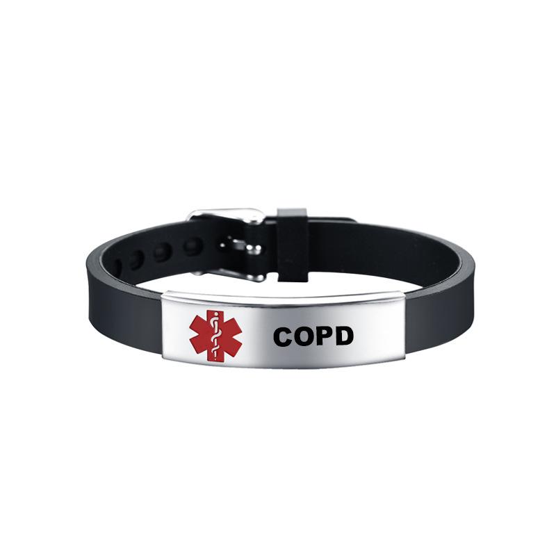 Медицинский браслет-идентификатор для диабетической астмы, Звезда жизни, регулируемый браслет для мужчин и женщин, браслет для оказания первой помощи, красный предупреждающий браслет