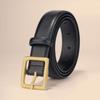 Новый ремень из натуральной кожи для женщин с универсальной пряжкой-штифтом, простой, с индивидуальностью, с текстурой джинсов, повседневный нишевый ремень