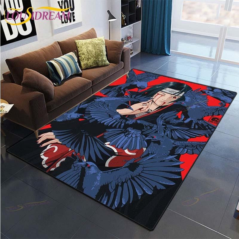 Ковер с рисунком аниме Наруто для гостиной, коврик для спальни, детский игровой ковер, нескользящий коврик для кухни, ванной комнаты