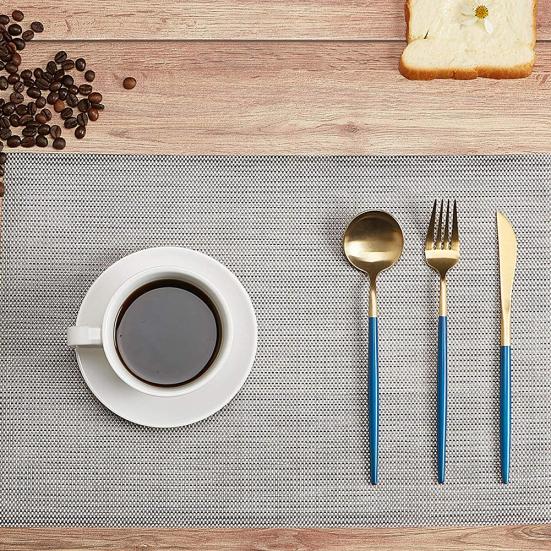 4 шт. термостойкий протираемый коврик для столовых приборов, нескользящий коврик для праздничного стола, декор