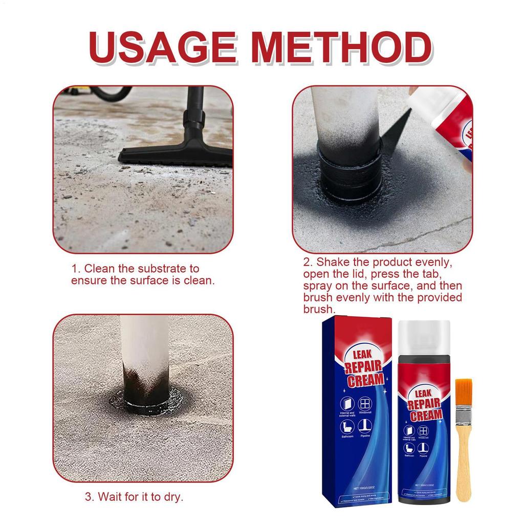 Waterproof Leak Repair Liquid Liquid Waterproof Agent Wall Gap Filler Coating Accessories Long Lasting Sealant for Gutter Window