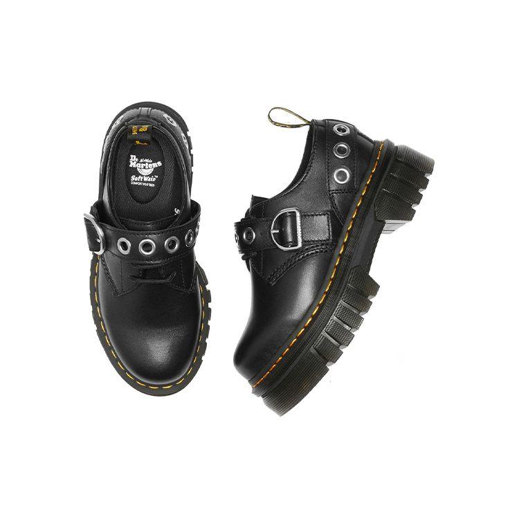 Dr. Martens Кожаные туфли с металлическими люверсами на толстой подошве, унисекс, черные 27355001