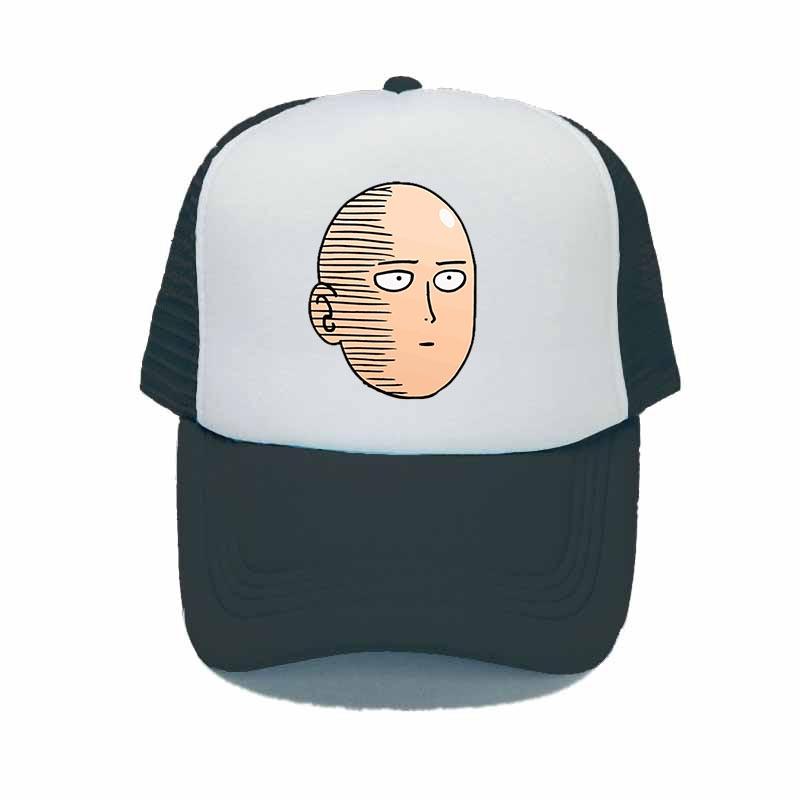 One Punch Man Mesh Dad Hat Japanese Anime Fans Casual Bone Gorras Cap For Women Unisex Webcomic Bald Hero Baseball Cap YY316