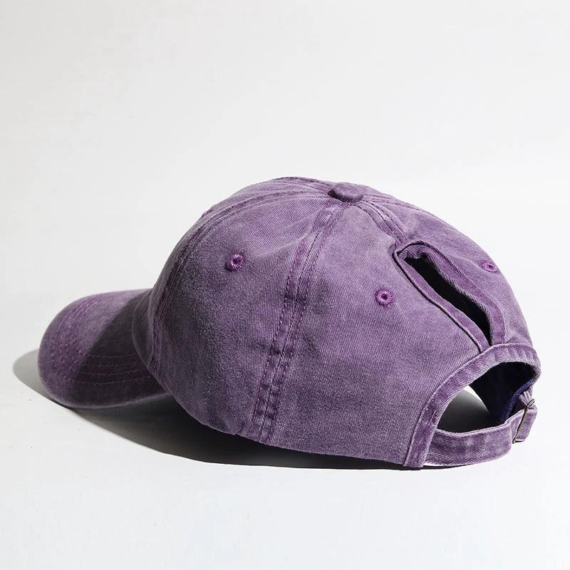 Korean-Style Washed Baseball Cap Spring and Summer Vintage Soft-Top Sun Hat Plain Distressed Denim Cap
