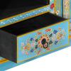 Blue TV Cabinet 110 x 30 x 40 cm Solid Mango Wood