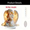Acrylic 2D Flat Angel with Wings Tabletop Decoration for Living Room, Office, and Festive Occasions