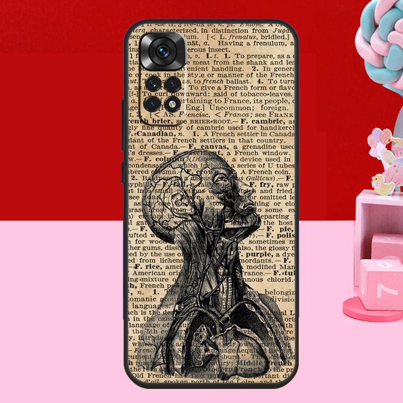 Медицинский Человеческие Органы Мозг Чехол Для Xiaomi Redmi Note 14 13 12 11 10 15 Pro Plus Redmi 15 C 10C 12C 13C 14C Мягкий Чехол