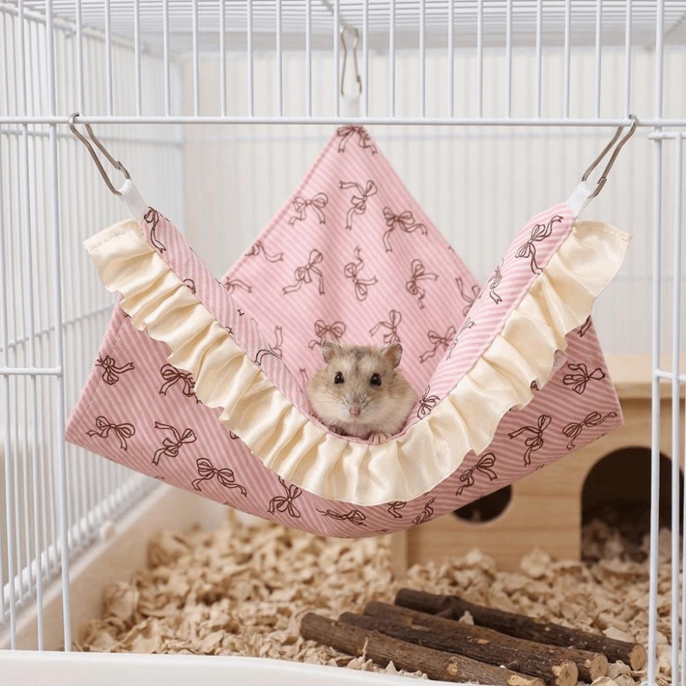 Compact PET Hammock Metal Corner Bed Breathable Small Pet Hammock For Pet Hamster