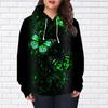 Womens Fashion Green Butterfly Print Loose Hoodie Tops Blouse Sweatshirt Casual Long Sleeve Pullover Tops