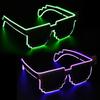 Neon Party Nightclubs LED Light-up Glasses Glow In the Dark Neon Rave Shades for Adult Kids