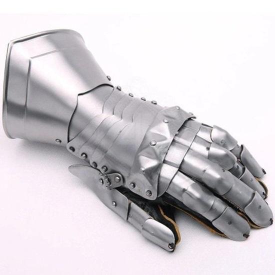 Средневековые рыцарские доспехи, перчатки, рукавицы воина, боевые рукавицы, металлические перчатки для рук, средневековые расклешенные манжеты, рукавицы, металлические перчатки, подарок на Хэллоуин