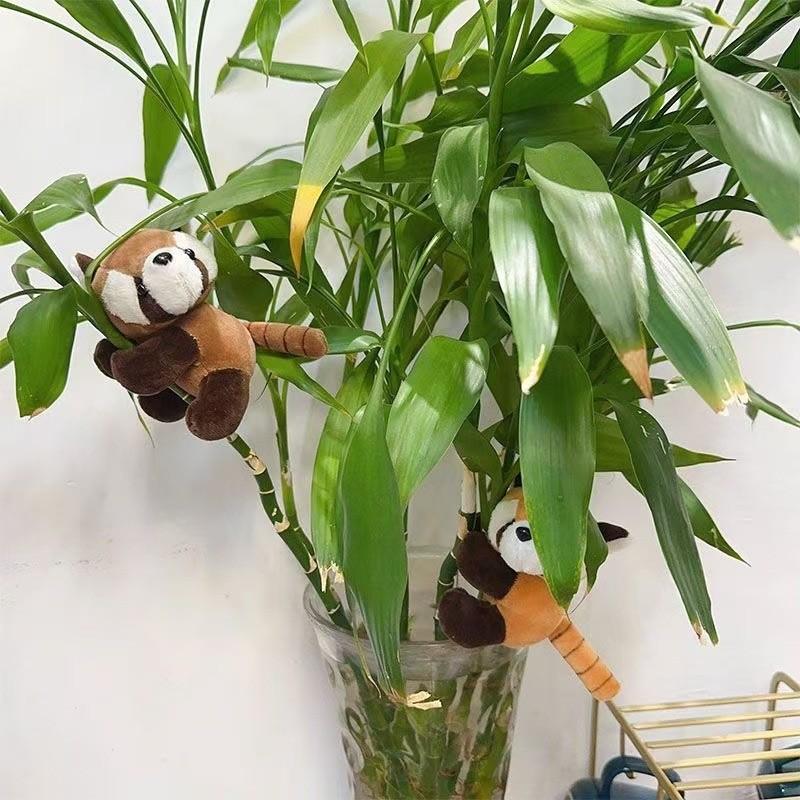 Cute Plush Panda And Raccoon Clip Plush Toys For Travel Gifts And Notes Holders