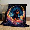 Dachshund Puppy in Cosmic Space Scene print blanket soft and cozy perfect for the living room bed sofa or a nap,gift