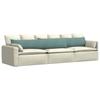 Sofa Cushions 2 Pieces Sea Green 200 x 40 cm Cord Fabric