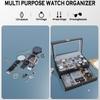 12-слотовые запирающиеся коробки для хранения часов из искусственной кожи, мужские и женские ювелирные изделия, ящик для показа, двухъярусный органайзер, витрина для часов