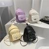 Pu Small Quilted Chain Shoulder Bag For Daily Wear With Embellishments