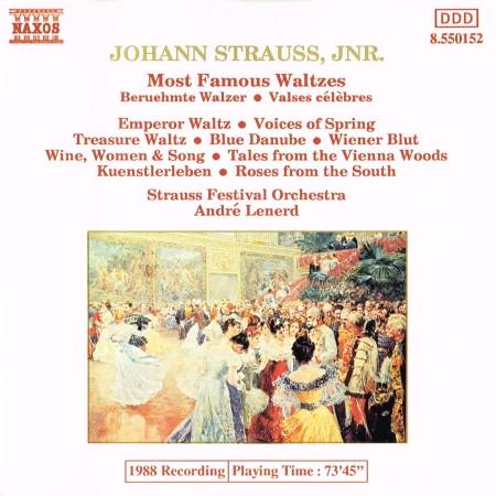 CD JOHANN STRAUSS JR. Most Famous Waltzes 8550152 Naxos 1988 US Classical Used