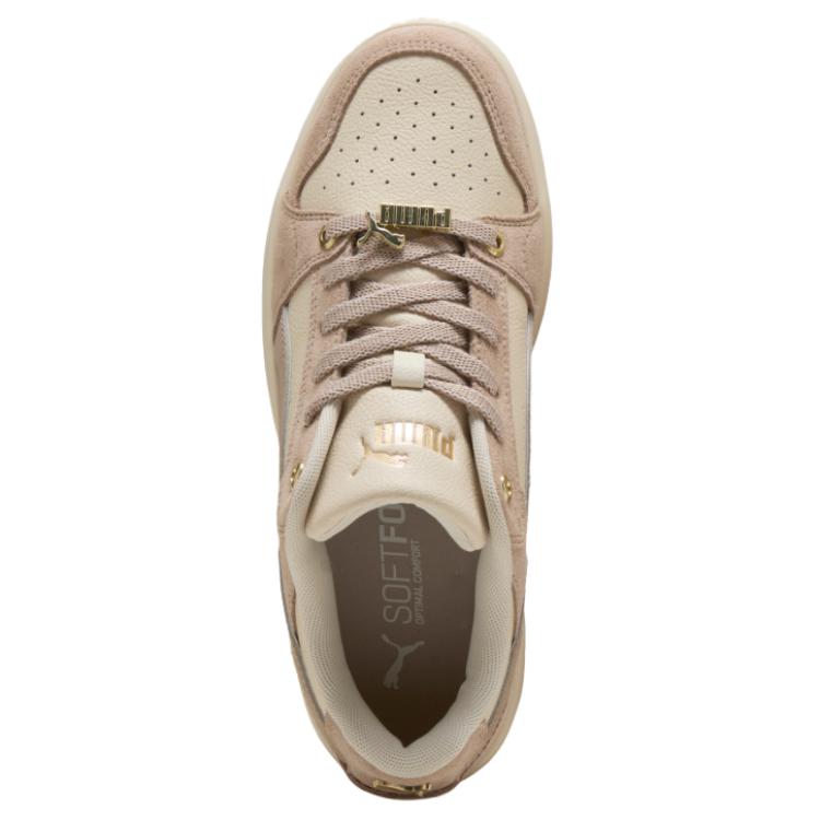 PUMA Rebound Femme Skateboard Shoes Women's Low Top Khaki Beige White