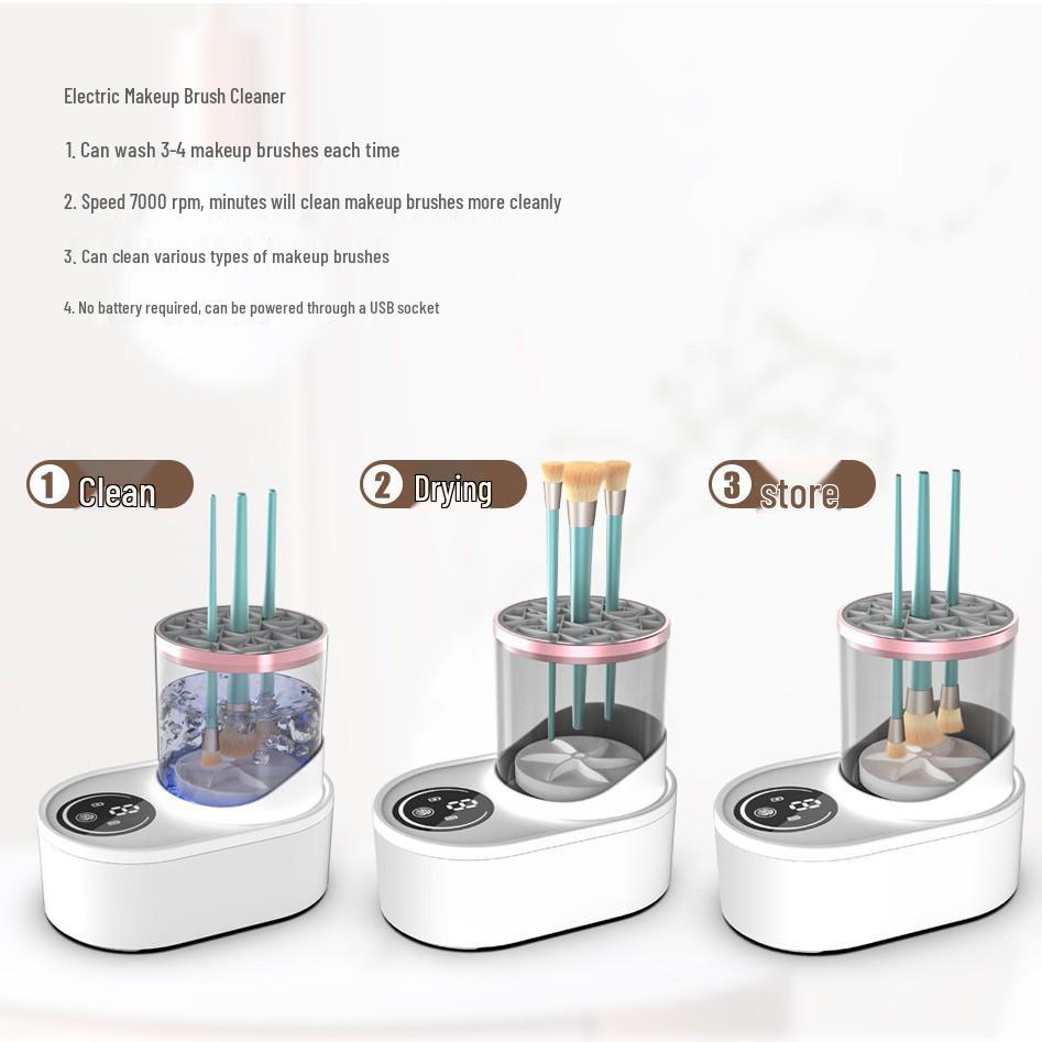 Электрическая щетка для макияжа: Быстросохнущий, Зарядка, Инструмент для автоматической очистки (Модель 2025 г.)