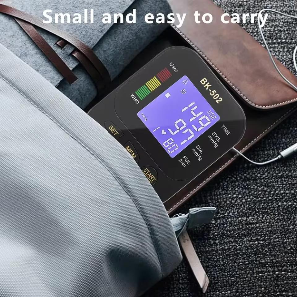 Электрический тонометр для измерения артериального давления на руку Цифровой измеритель частоты сердечных сокращений Подсветка Автоматический домашний измеритель артериального давления