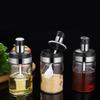 Стеклянная бутылка для специй из нержавеющей стали, герметичная, непротекающая, банка для специй, кухонная бутылка для приправ, бутылка с кисточкой для масла, уксуса, соевого соуса