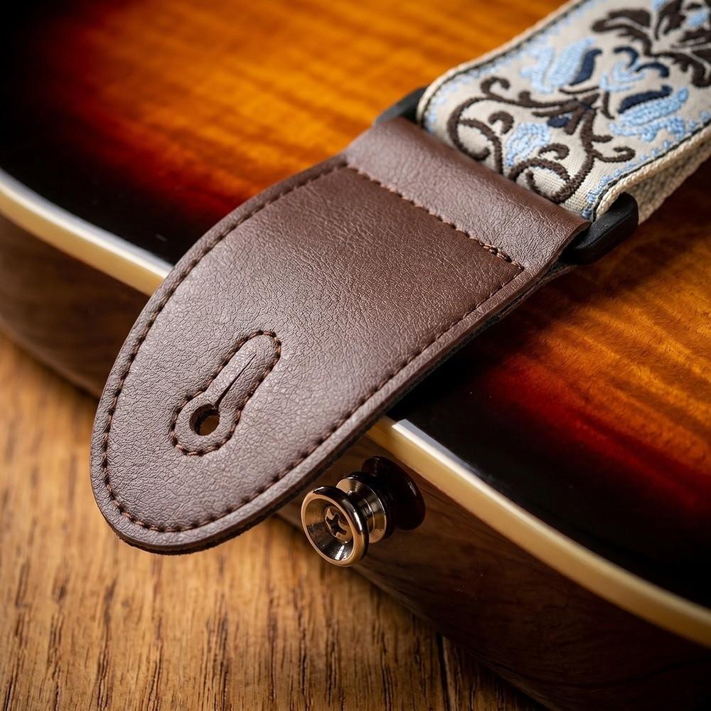 Embroidered Guitar Strap Acoustic Bass Strap Bass Acoustic Electric Guitar Ukulele Instruments