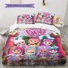 BFF Cartoon Pattern Bedding Set Quilt Cover Pillowcase Home Decor Gift (1 * duvet cover + 2 * pillowcase, without core)