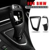 For BMW 1 2 3 4 5 6 Series F10 F18 F20 F21 F22 F23 F30 F31 F32 F35 Carbon Fiber Style ABS Gear Shift Knob Panel Cover Trim Frame