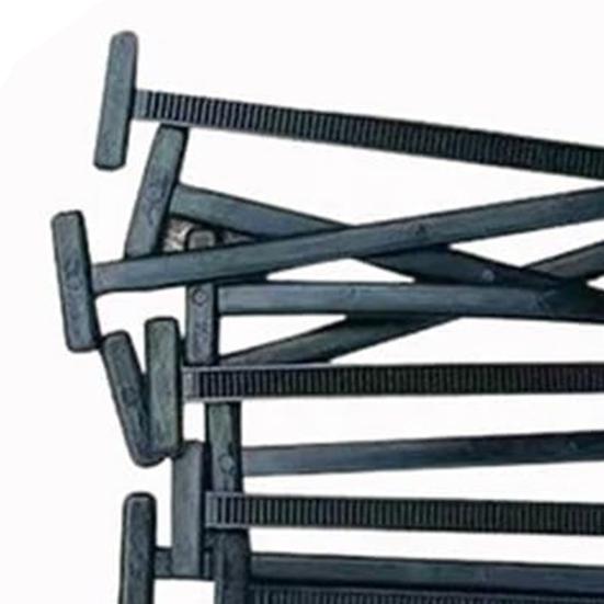 Tie Buckle Set Durable UV-Resistant Black Ties Pin Button Self-Locking Design Universal Model Cable Buckle