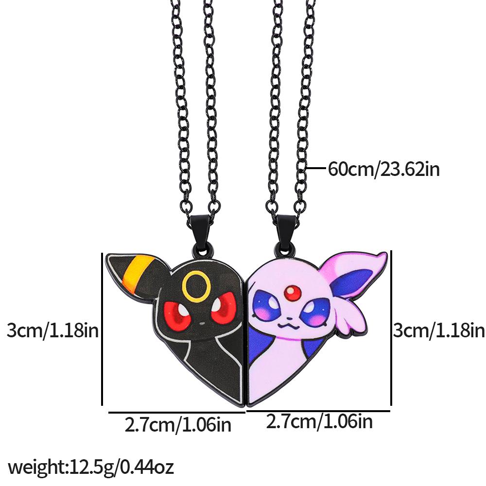 Pokemon Eevee Leafeon Vaporeon Flareon Espeon Sylveon Jolteon Glaceon Love Splicing Pendant Necklace