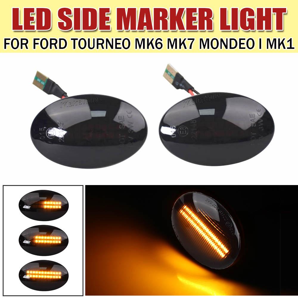 Dynamic LED Fender Light Side Marker for Ford Fiesta III IV MK3 MK4 19902000 2001 KA Mondeo I Transit Tourneo Lamp Turn Signal